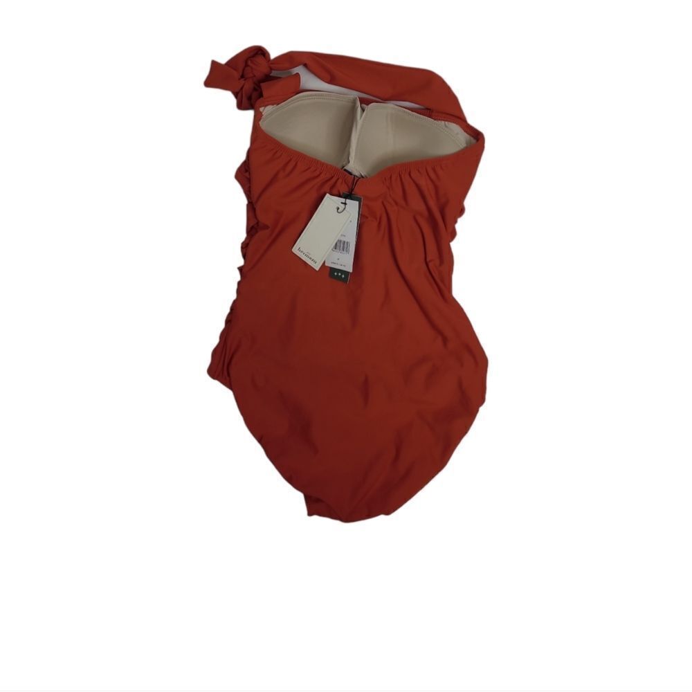 NEW Hermoza fire‎ orange halter tie Marilyn one piece tummy control swimsuit 4 - Picture 4 of 13